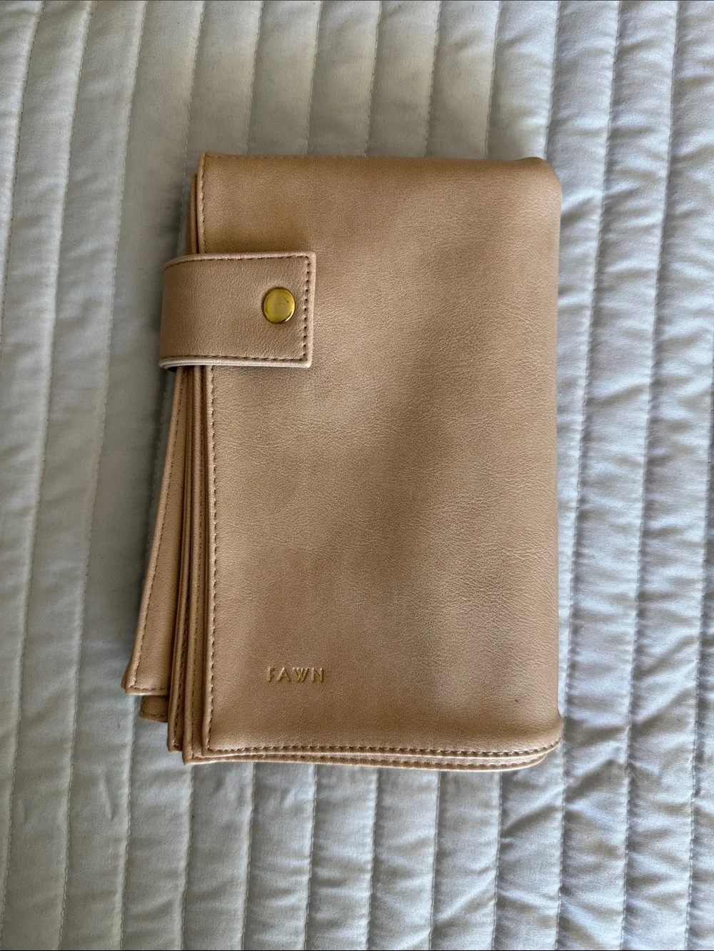 Fawn Design Neutral Beige Convertible Leather Backpack